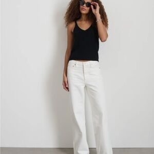 ALEX MILL ALEK WIDE LEG WHITE SEA SALT JEANS, SZ 29 - NWT